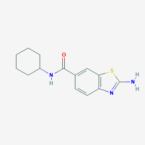 B488613 2-amino-N-cyclohexyl-1,3-benzothiazole-6-carboxamide CAS No. 505078-84-2