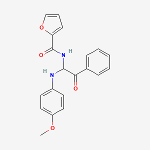 molecular formula C20H18N2O4 B4886210 N-[1-(4-methoxyanilino)-2-oxo-2-phenylethyl]-2-furamide 