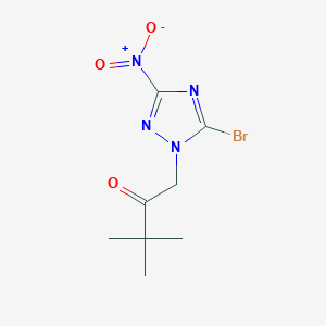 1-(5-bromo-3-nitro-1H-1,2,4-triazol-1-yl)-3,3-dimethylbutan-2-one