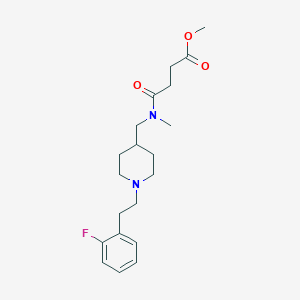 molecular formula C20H29FN2O3 B4886331 methyl 4-[({1-[2-(2-fluorophenyl)ethyl]-4-piperidinyl}methyl)(methyl)amino]-4-oxobutanoate 