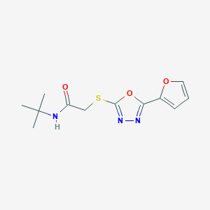N-tert-butyl-2-{[5-(furan-2-yl)-1,3,4-oxadiazol-2-yl]sulfanyl}acetamide