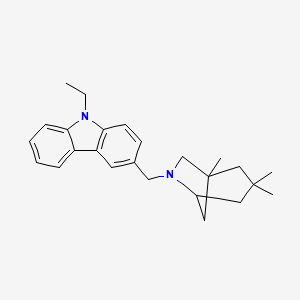 molecular formula C25H32N2 B4886483 9-ethyl-3-[(1,3,3-trimethyl-6-azabicyclo[3.2.1]oct-6-yl)methyl]-9H-carbazole 