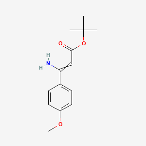 molecular formula C14H19NO3 B4886660 Tert-butyl 3-amino-3-(4-methoxyphenyl)prop-2-enoate 