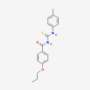 molecular formula C18H20N2O2S B4886663 N-[(4-methylphenyl)carbamothioyl]-4-propoxybenzamide 