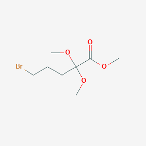 molecular formula C8H15BrO4 B048867 Methyl 5-Bromo-2,2-dimethoxypentanoate CAS No. 85864-31-9