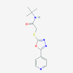 N-(tert-butyl)-2-{[5-(4-pyridinyl)-1,3,4-oxadiazol-2-yl]sulfanyl}acetamide