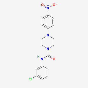 molecular formula C17H17ClN4O3 B4886749 N-(3-chlorophenyl)-4-(4-nitrophenyl)piperazine-1-carboxamide 