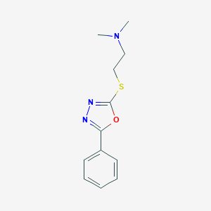 molecular formula C12H15N3OS B488682 DIMETHYL({2-[(5-PHENYL-1,3,4-OXADIAZOL-2-YL)SULFANYL]ETHYL})AMINE CAS No. 676133-08-7