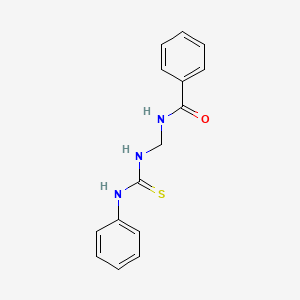molecular formula C15H15N3OS B4886857 N-{[(phenylcarbamothioyl)amino]methyl}benzamide 