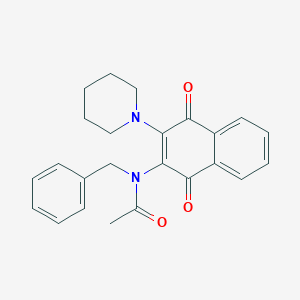 molecular formula C24H24N2O3 B4886976 N-benzyl-N-(1,4-dioxo-3-piperidin-1-ylnaphthalen-2-yl)acetamide 