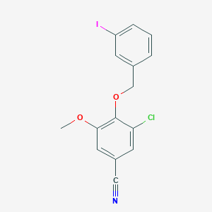 molecular formula C15H11ClINO2 B4887070 3-Chloro-4-[(3-iodophenyl)methoxy]-5-methoxybenzonitrile 