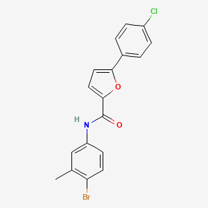 molecular formula C18H13BrClNO2 B4887230 N-(4-bromo-3-methylphenyl)-5-(4-chlorophenyl)furan-2-carboxamide 
