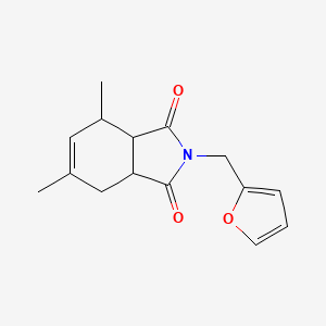 molecular formula C15H17NO3 B4887272 2-(furan-2-ylmethyl)-4,6-dimethyl-3a,4,7,7a-tetrahydro-1H-isoindole-1,3(2H)-dione 