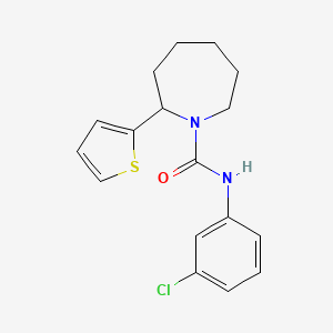 molecular formula C17H19ClN2OS B4887288 N-(3-Chlorophenyl)-2-(thiophen-2-YL)azepane-1-carboxamide 