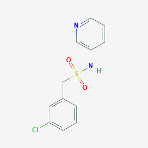 molecular formula C12H11ClN2O2S B4887294 1-(3-chlorophenyl)-N-(pyridin-3-yl)methanesulfonamide 