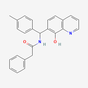 molecular formula C25H22N2O2 B4887379 N-[(8-HYDROXYQUINOLIN-7-YL)(4-METHYLPHENYL)METHYL]-2-PHENYLACETAMIDE CAS No. 5923-62-6