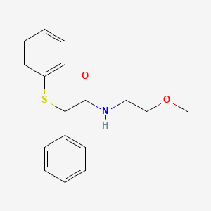 molecular formula C17H19NO2S B4887494 N-(2-methoxyethyl)-2-phenyl-2-(phenylsulfanyl)acetamide 