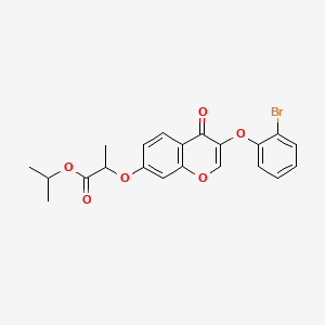 molecular formula C21H19BrO6 B4887550 propan-2-yl 2-{[3-(2-bromophenoxy)-4-oxo-4H-chromen-7-yl]oxy}propanoate 