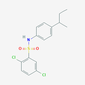 molecular formula C16H17Cl2NO2S B4887587 N-[4-(SEC-BUTYL)PHENYL]-2,5-DICHLORO-1-BENZENESULFONAMIDE CAS No. 5353-43-5