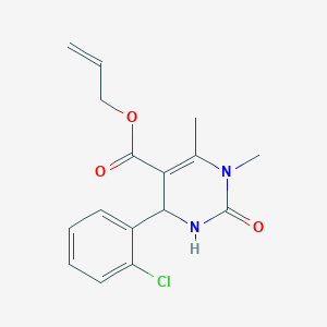 molecular formula C16H17ClN2O3 B4887786 Prop-2-en-1-yl 4-(2-chlorophenyl)-1,6-dimethyl-2-oxo-1,2,3,4-tetrahydropyrimidine-5-carboxylate 