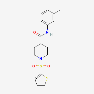 molecular formula C17H20N2O3S2 B4887870 N-(3-methylphenyl)-1-(thiophene-2-sulfonyl)piperidine-4-carboxamide 