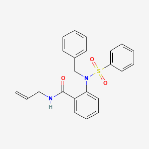 molecular formula C23H22N2O3S B4887949 N-allyl-2-[benzyl(phenylsulfonyl)amino]benzamide 