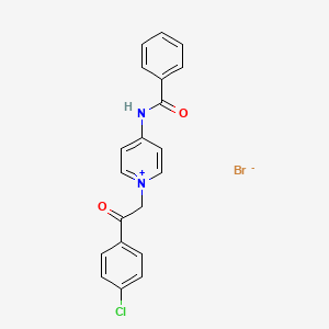 molecular formula C20H16BrClN2O2 B4887978 N-[1-[2-(4-chlorophenyl)-2-oxoethyl]pyridin-1-ium-4-yl]benzamide;bromide 