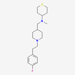 molecular formula C20H31FN2S B4888095 N-[[1-[2-(4-fluorophenyl)ethyl]piperidin-4-yl]methyl]-N-methylthian-4-amine 