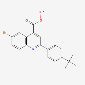 molecular formula C20H17BrKNO2 B4888114 Potassium;6-bromo-2-(4-tert-butylphenyl)quinoline-4-carboxylate 