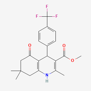 molecular formula C21H22F3NO3 B4888298 Methyl 2,7,7-trimethyl-5-oxo-4-[4-(trifluoromethyl)phenyl]-1,4,5,6,7,8-hexahydroquinoline-3-carboxylate 