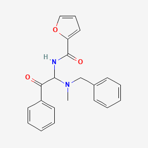 molecular formula C21H20N2O3 B4888402 N-[1-[benzyl(methyl)amino]-2-oxo-2-phenylethyl]furan-2-carboxamide 