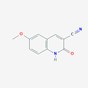 molecular formula C11H8N2O2 B048885 6-Methoxy-2-oxo-1,2-dihydroquinoline-3-carbonitrile CAS No. 123990-79-4