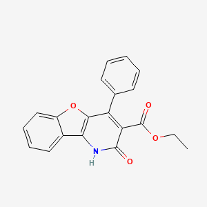 molecular formula C20H15NO4 B4888665 ethyl 2-oxo-4-phenyl-1,2-dihydro[1]benzofuro[3,2-b]pyridine-3-carboxylate 