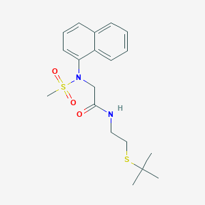 molecular formula C19H26N2O3S2 B4888737 N-[2-(tert-butylsulfanyl)ethyl]-N~2~-(methylsulfonyl)-N~2~-naphthalen-1-ylglycinamide 