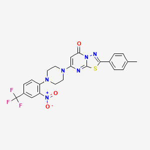 molecular formula C23H19F3N6O3S B4888754 2-(4-methylphenyl)-7-{4-[2-nitro-4-(trifluoromethyl)phenyl]piperazin-1-yl}-5H-[1,3,4]thiadiazolo[3,2-a]pyrimidin-5-one 