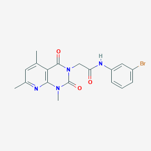 molecular formula C18H17BrN4O3 B4888766 N-(3-BROMOPHENYL)-2-{1,5,7-TRIMETHYL-2,4-DIOXO-1H,2H,3H,4H-PYRIDO[2,3-D]PYRIMIDIN-3-YL}ACETAMIDE 