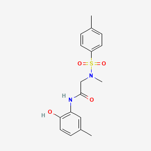 molecular formula C17H20N2O4S B4888982 N-(2-hydroxy-5-methylphenyl)-2-[methyl-(4-methylphenyl)sulfonylamino]acetamide 