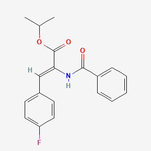 molecular formula C19H18FNO3 B4889002 PROPAN-2-YL (2Z)-3-(4-FLUOROPHENYL)-2-(PHENYLFORMAMIDO)PROP-2-ENOATE 