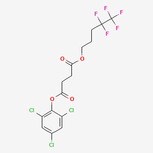 molecular formula C15H12Cl3F5O4 B4889070 1-O-(4,4,5,5,5-pentafluoropentyl) 4-O-(2,4,6-trichlorophenyl) butanedioate 