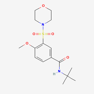 molecular formula C16H24N2O5S B4889257 N-tert-butyl-4-methoxy-3-(morpholin-4-ylsulfonyl)benzamide 