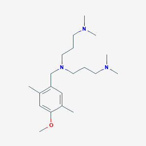 molecular formula C20H37N3O B4889303 N'-[3-(dimethylamino)propyl]-N'-[(4-methoxy-2,5-dimethylphenyl)methyl]-N,N-dimethylpropane-1,3-diamine 