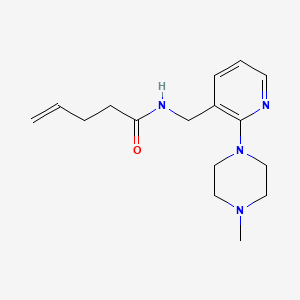 molecular formula C16H24N4O B4889403 N-[[2-(4-methylpiperazin-1-yl)pyridin-3-yl]methyl]pent-4-enamide 