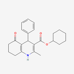 molecular formula C23H27NO3 B4889484 cyclohexyl 2-methyl-5-oxo-4-phenyl-4,6,7,8-tetrahydro-1H-quinoline-3-carboxylate 