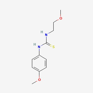 molecular formula C11H16N2O2S B4889510 1-(2-Methoxy-ethyl)-3-(4-methoxy-phenyl)-thiourea 