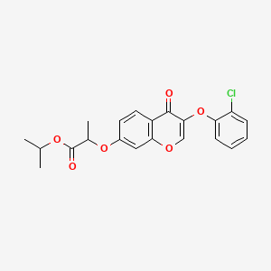 molecular formula C21H19ClO6 B4889702 propan-2-yl 2-{[3-(2-chlorophenoxy)-4-oxo-4H-chromen-7-yl]oxy}propanoate 