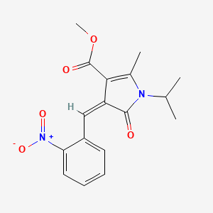 molecular formula C17H18N2O5 B4889863 methyl (4Z)-2-methyl-4-[(2-nitrophenyl)methylidene]-5-oxo-1-propan-2-ylpyrrole-3-carboxylate 