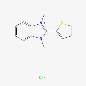 molecular formula C13H13ClN2S B4889876 1,3-Dimethyl-2-thiophen-2-ylbenzimidazol-3-ium;chloride 