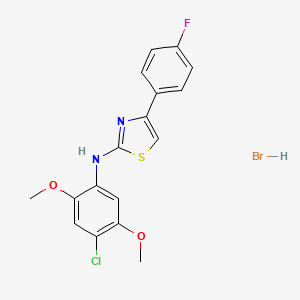 molecular formula C17H15BrClFN2O2S B4889900 N-(4-chloro-2,5-dimethoxyphenyl)-4-(4-fluorophenyl)-1,3-thiazol-2-amine;hydrobromide 