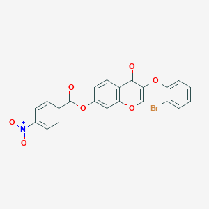 molecular formula C22H12BrNO7 B488993 3-(2-bromophenoxy)-4-oxo-4H-chromen-7-yl 4-nitrobenzoate CAS No. 308299-28-7