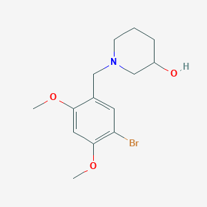 molecular formula C14H20BrNO3 B4889950 1-[(5-Bromo-2,4-dimethoxyphenyl)methyl]piperidin-3-ol 
